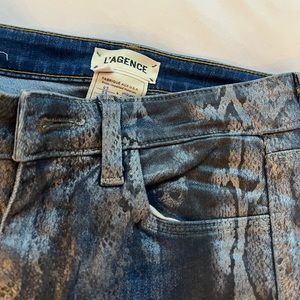 lagence snake skin jeans